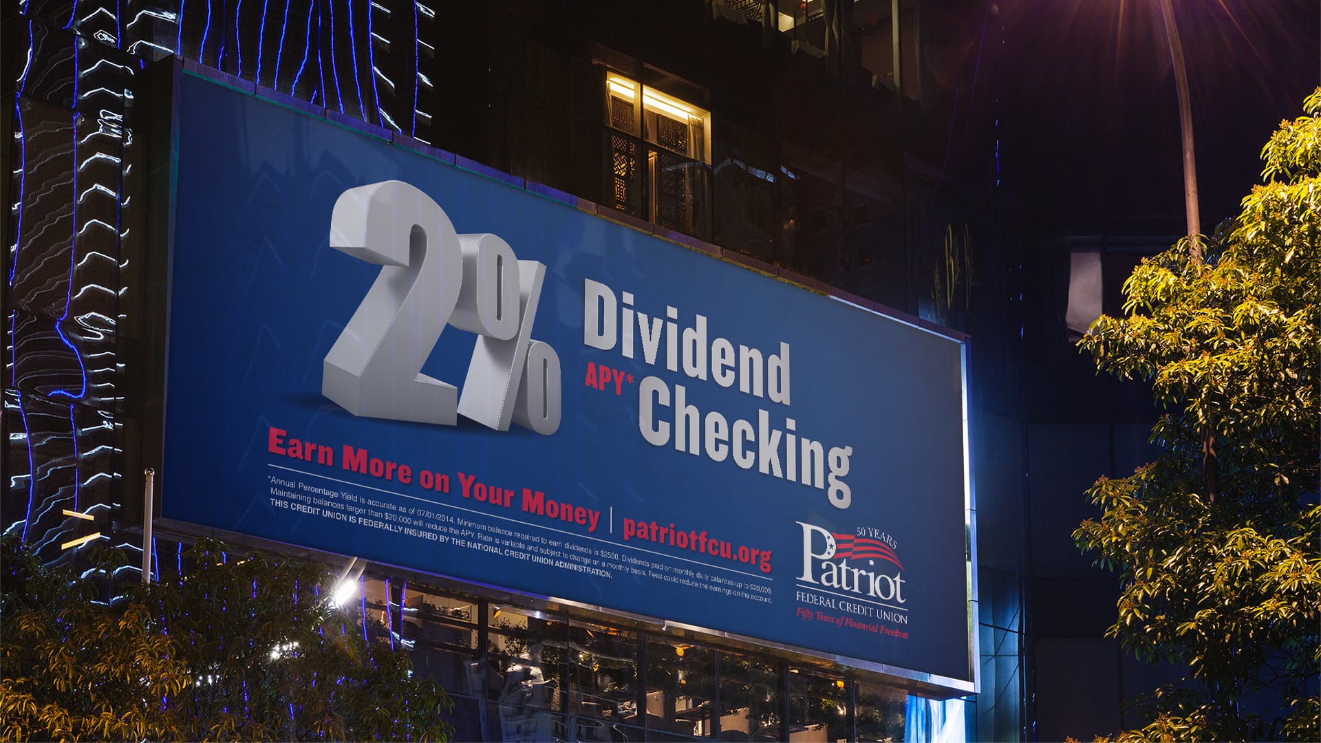 Dividend checking campaign billboard