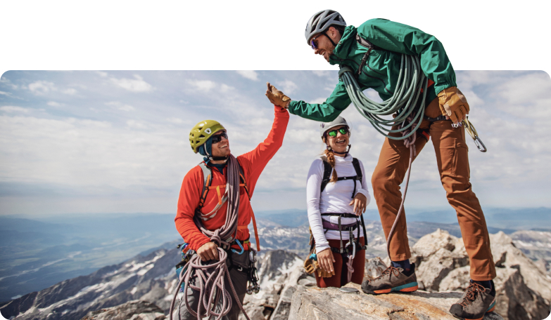people climbing mountain
